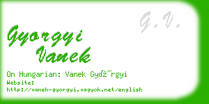 gyorgyi vanek business card